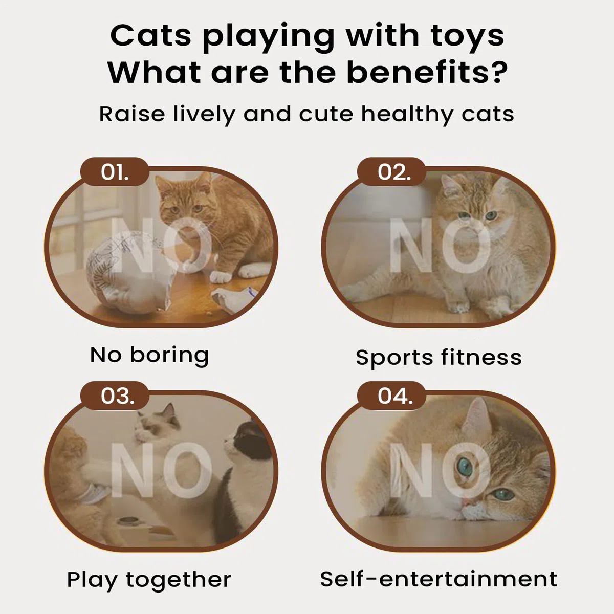 Juguetes electrónicos para gatos silenciosos con movimiento y palillos