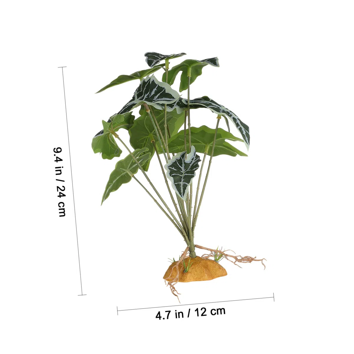 Angoily 4piezas Plantas Artificiales De Simulación para Reptiles y Acuarios Decoraciones De Terrario Base Estable De Adornos Naturales para Peceras y Terrarios