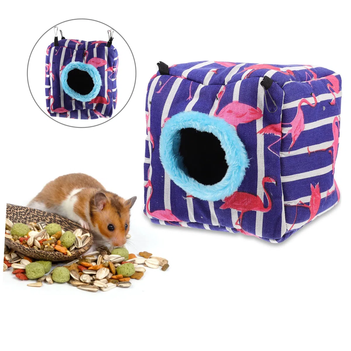 POPETPOP 5piezas Cama Colgante De Algodón para Hámster y De Squirrel para Roedores para Hámster Erizo y para Pequeñas