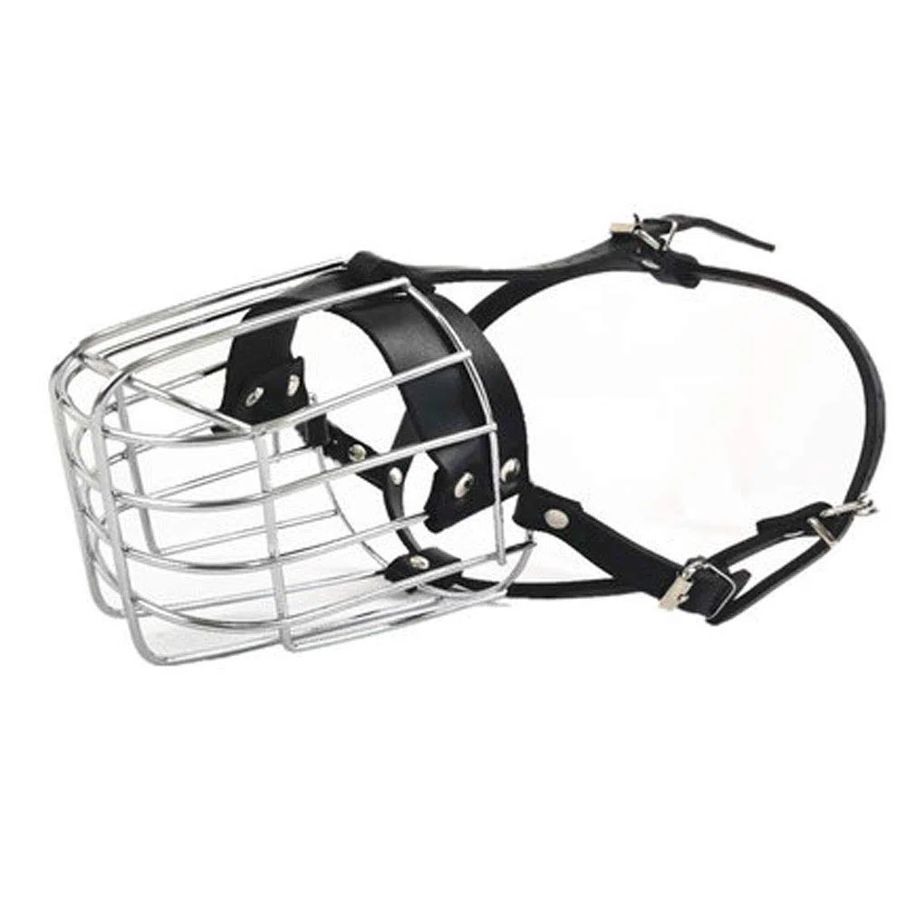 Bozal para Perros, Bozal de PU Engrosado for Perros medianos y Grandes, Resistente Duradero, antimordeduras ladridos
