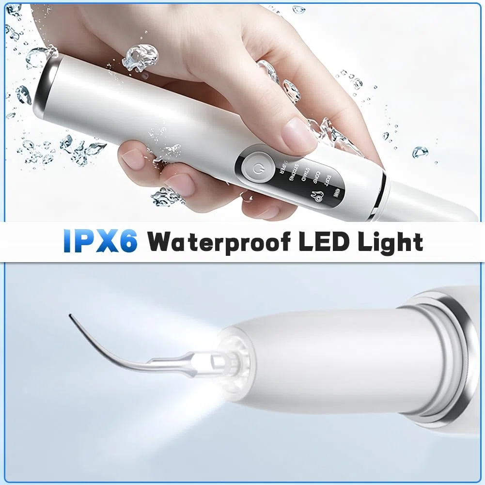 Recargable Cepillo de Dientes Perro Ultrasónico, Limpieza de Sarro Dental para Perros Ultrasónico con 3 Cabezales de Cepillo, 5 Modos de Limpieza con Luz LED, Elimina la Placa Dental de Perro