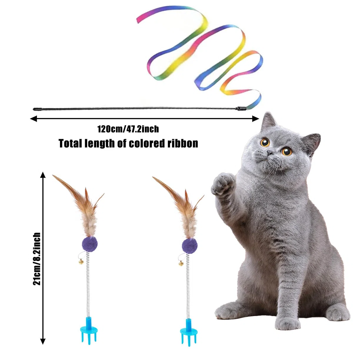 Kit de iniciación para gatitos, juego de 15 piezas esenciales para gatos, incluye caja de arena para gatos, juguetes para gatos, collares para gatos, almohadilla para rascar gatos, lima de