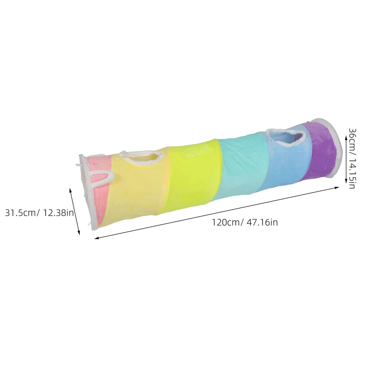 Túnel para Gatos Plegable con Papel Arrugado y Múltiples Resistente y Duradero para Ejercicio Gatitos y Pequeños Animales Interiores