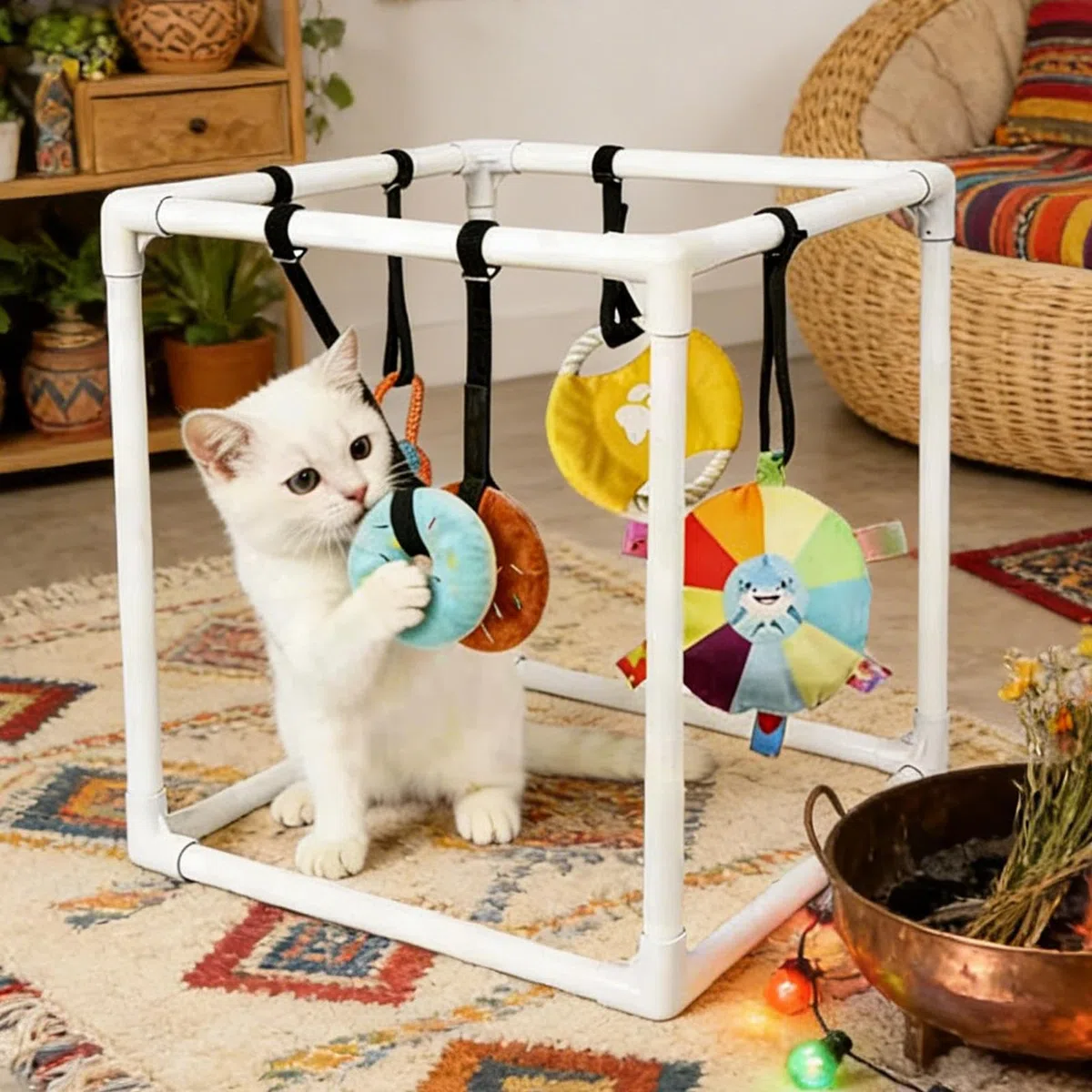 Gimnasio De Juego Para Cachorros Centro de Actividades Interactivo Con | Juguetes Interactivos para Cachorros Para en Puerto de Coche Fuente de Alimentación Videojuegos