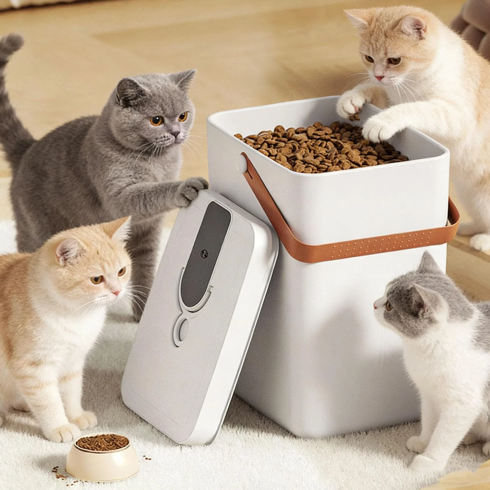 Tonysa Cubo de Comida para Mascotas Al Vacío, Contenedor de Almacenamiento de Alimentos para Mascotas Sellado Al Vacío de Plástico de Gran Capacidad de 13L para Comida para Perros y Gatos