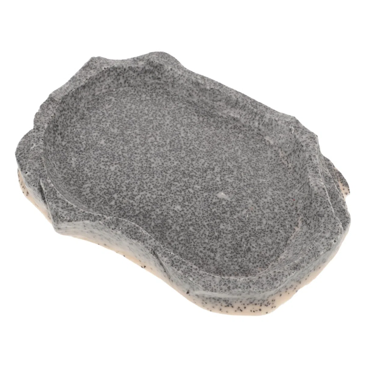 Sosoport 5piezas Tazón De Resina para Reptiles Alimentador De Comida y Agua Plato Duradero para Lagartos Gecko Dragón Barbudo y Tortugas Diseño De Roca Natural Fácil De Limpiar