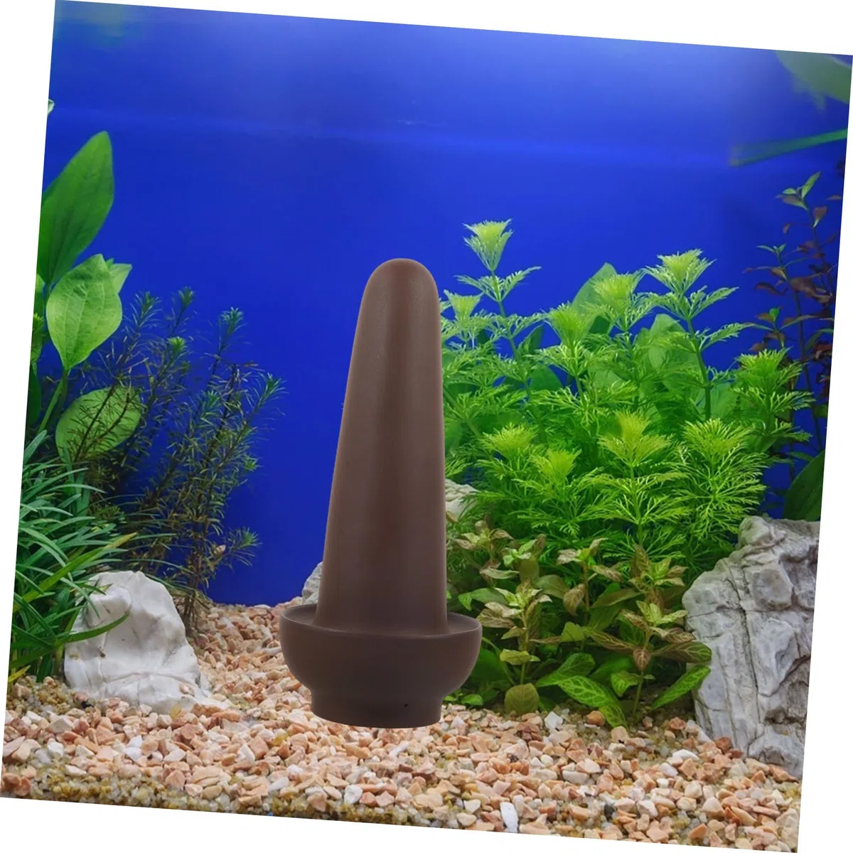 YARNOW Cubo de Desove de Gres Rojo para Peces, Marrón, para Acuario