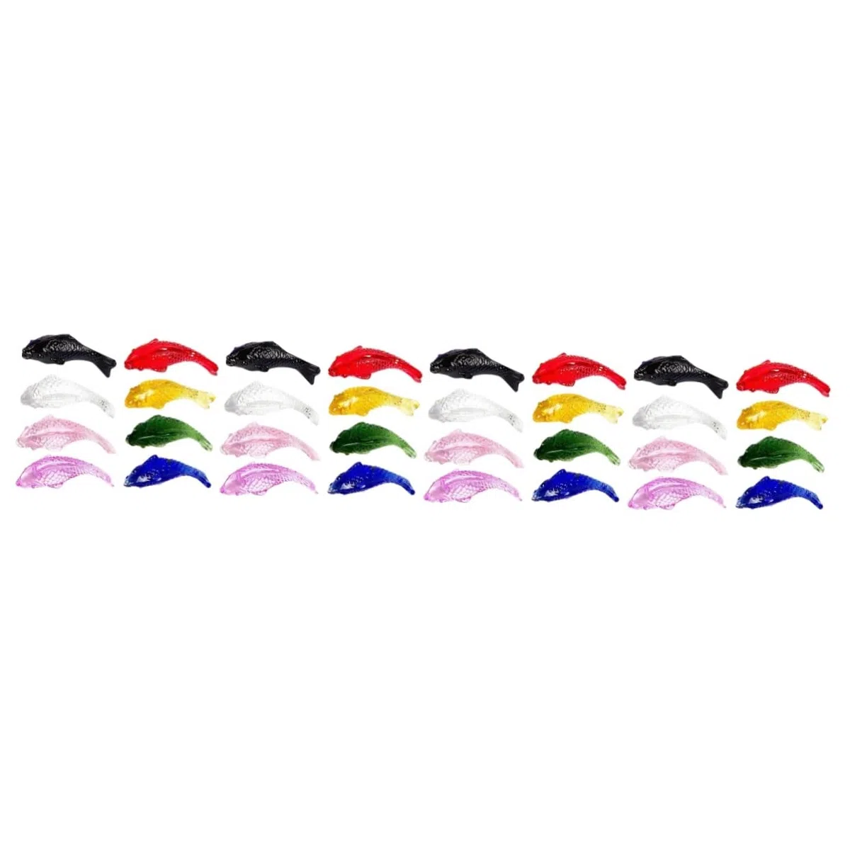 Cabilock 32piezas Estatuas De Peces De Cristal Adornos para Acuario y Decoración De Escritorio Accesorios De Acuario Figuras De Peces para Hogar Transparente