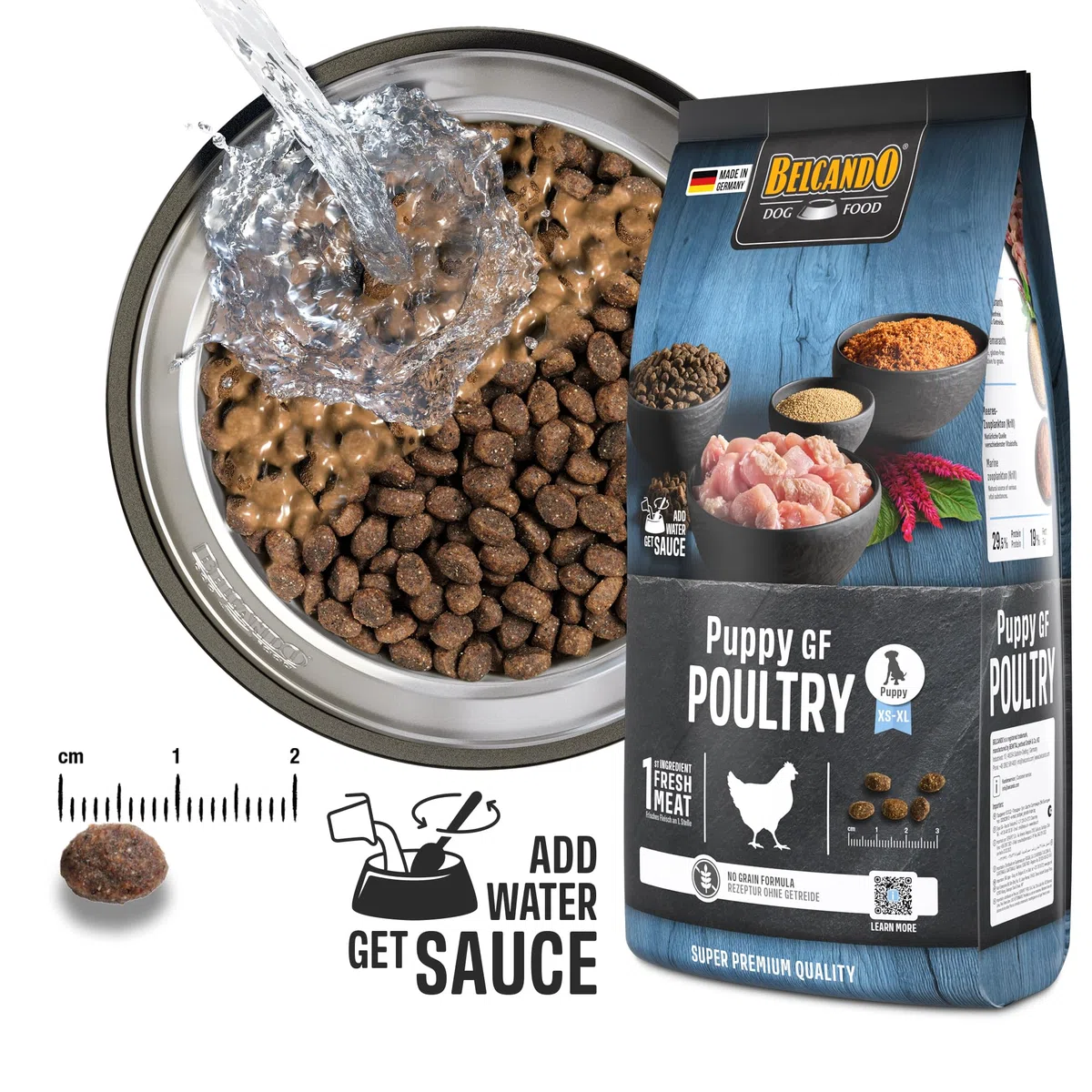 Belcando Puppy GF Poultry [12,5 kg] Alimento para Cachorros sin Cereales | Alimento seco sin Cereales para Perros | Alimento Completo para Cachorros de hasta 4 Meses de Edad