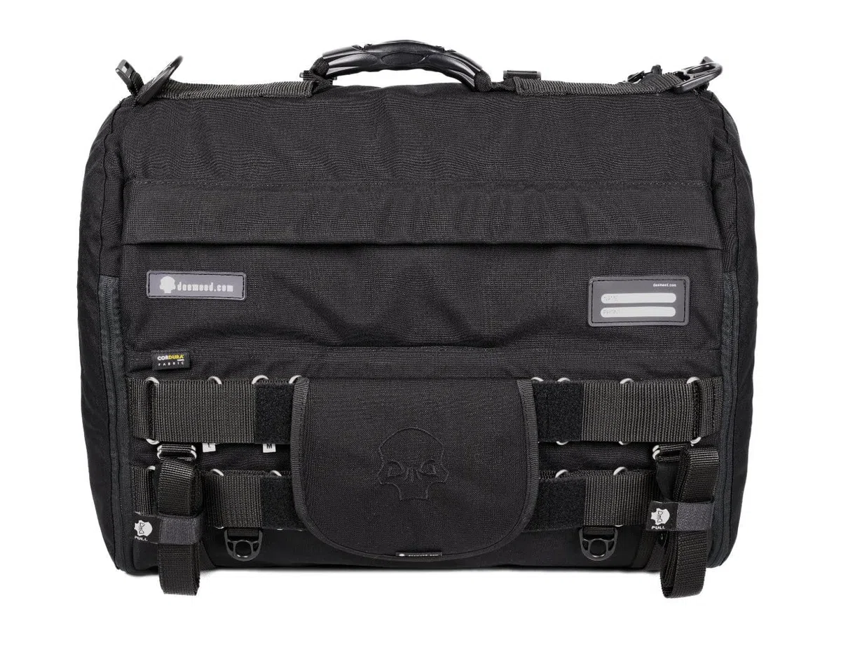 Pet Bag - Bolsa para moto para perros (2-36 kg), impermeable, portátil, con triple ventilación, para equipaje o asiento, de Cordura (doble)