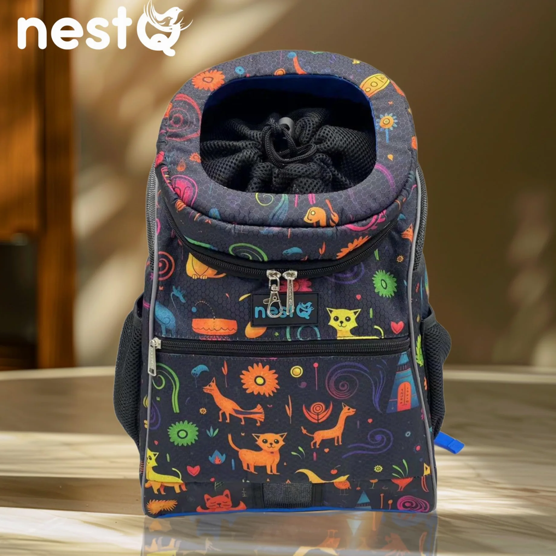 Mochila Transportín Mascotas Perro Gato hasta 3kg 43x30x20cm | hasta 3kg, 43x30x20cm, para gatos/perros