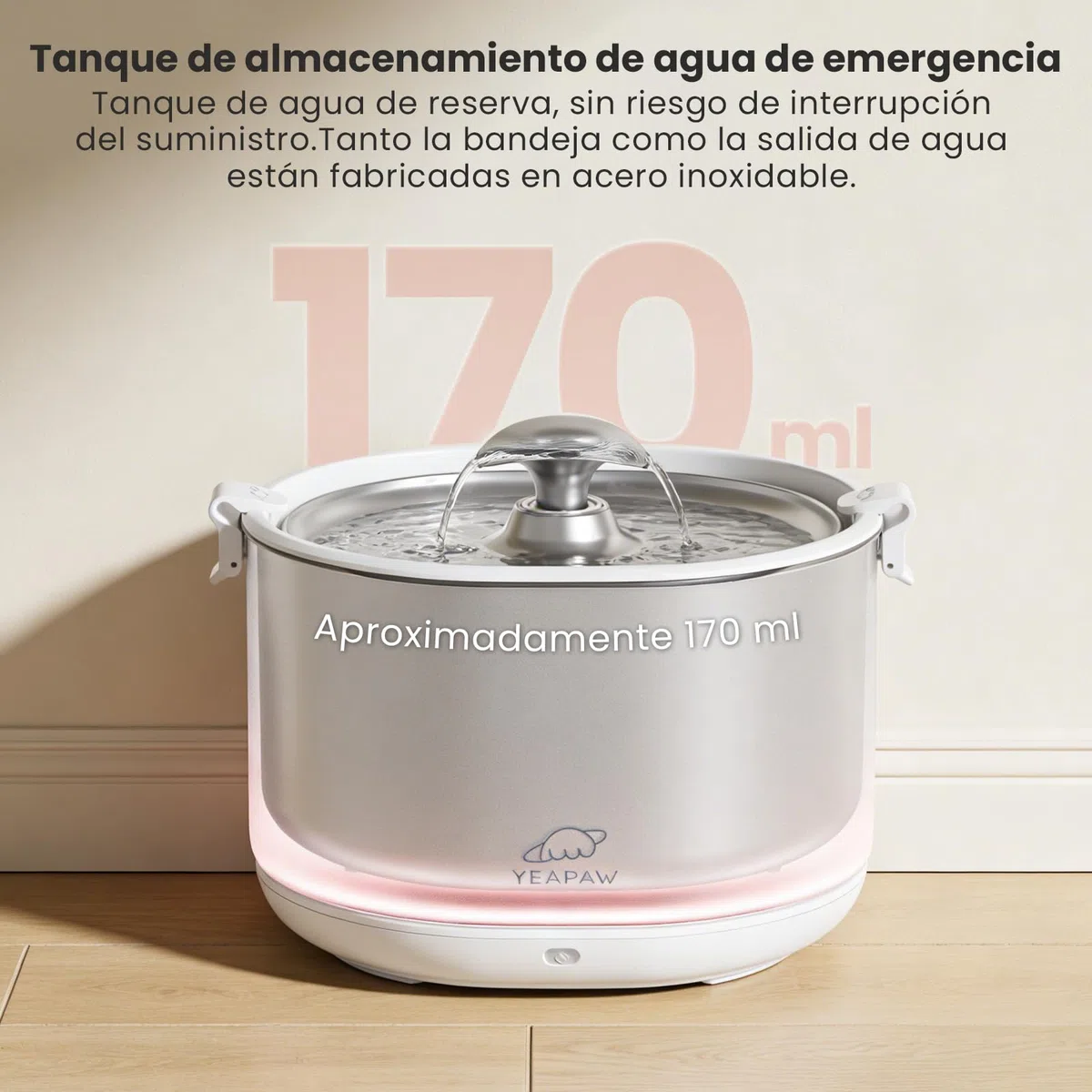 Fuente de agua para gatos