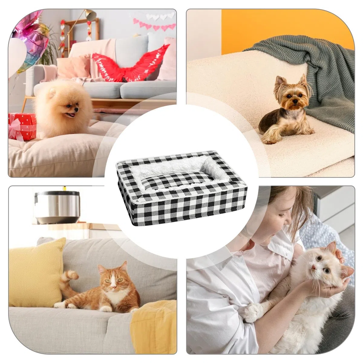 Sofá para Perros De Dormir Suave Y Calmante para Mascotas | Cama Lavable Para Cachorros Para Dormir Para Sala De Estar Jaula Interior Dormitorio Perrera Suelo