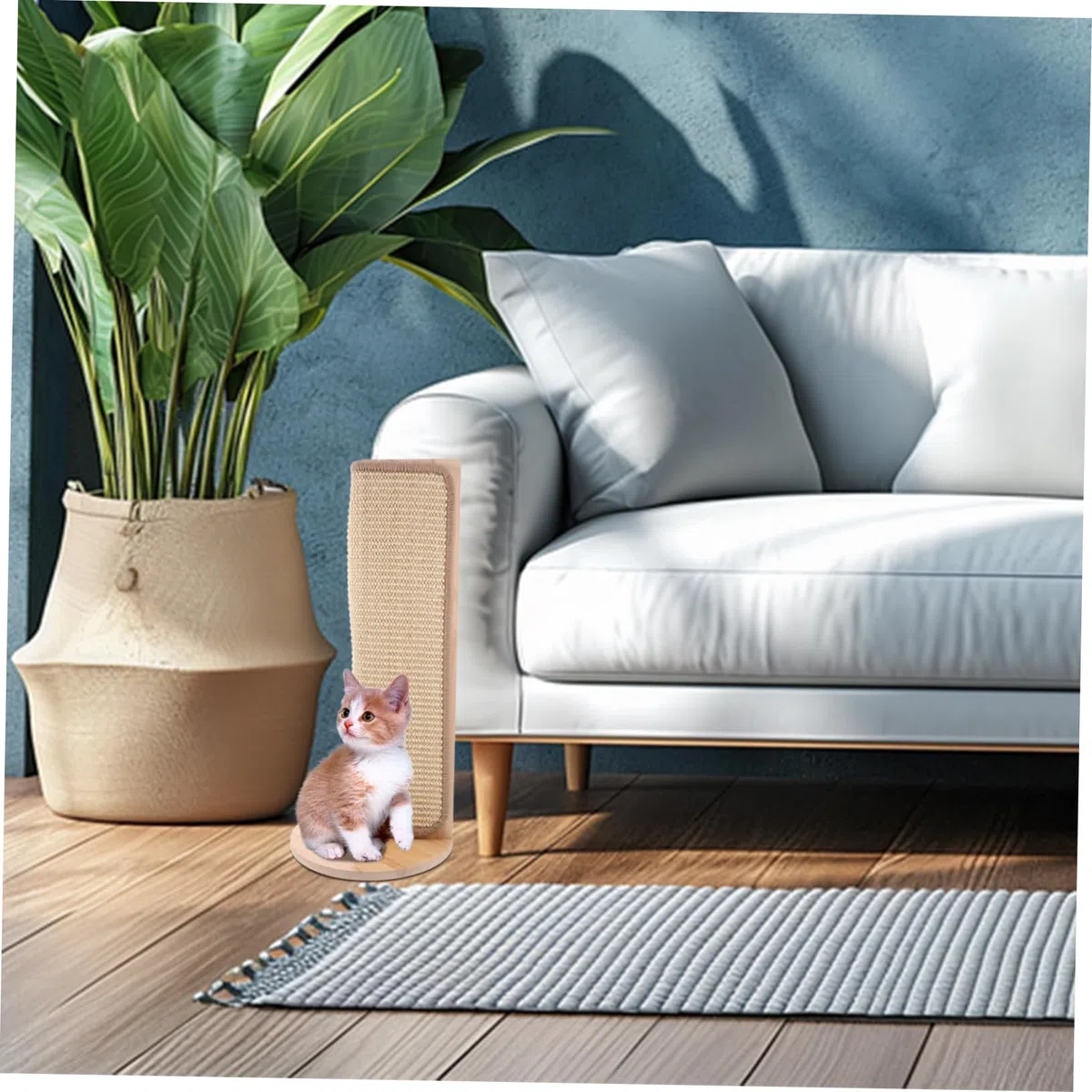 Abaodam Rascador Sofá de Sisal Natural para Protección de Muebles y Esquinas, Fácil de Instalar y Limpiar, Adecuado para Decoración del Hogar