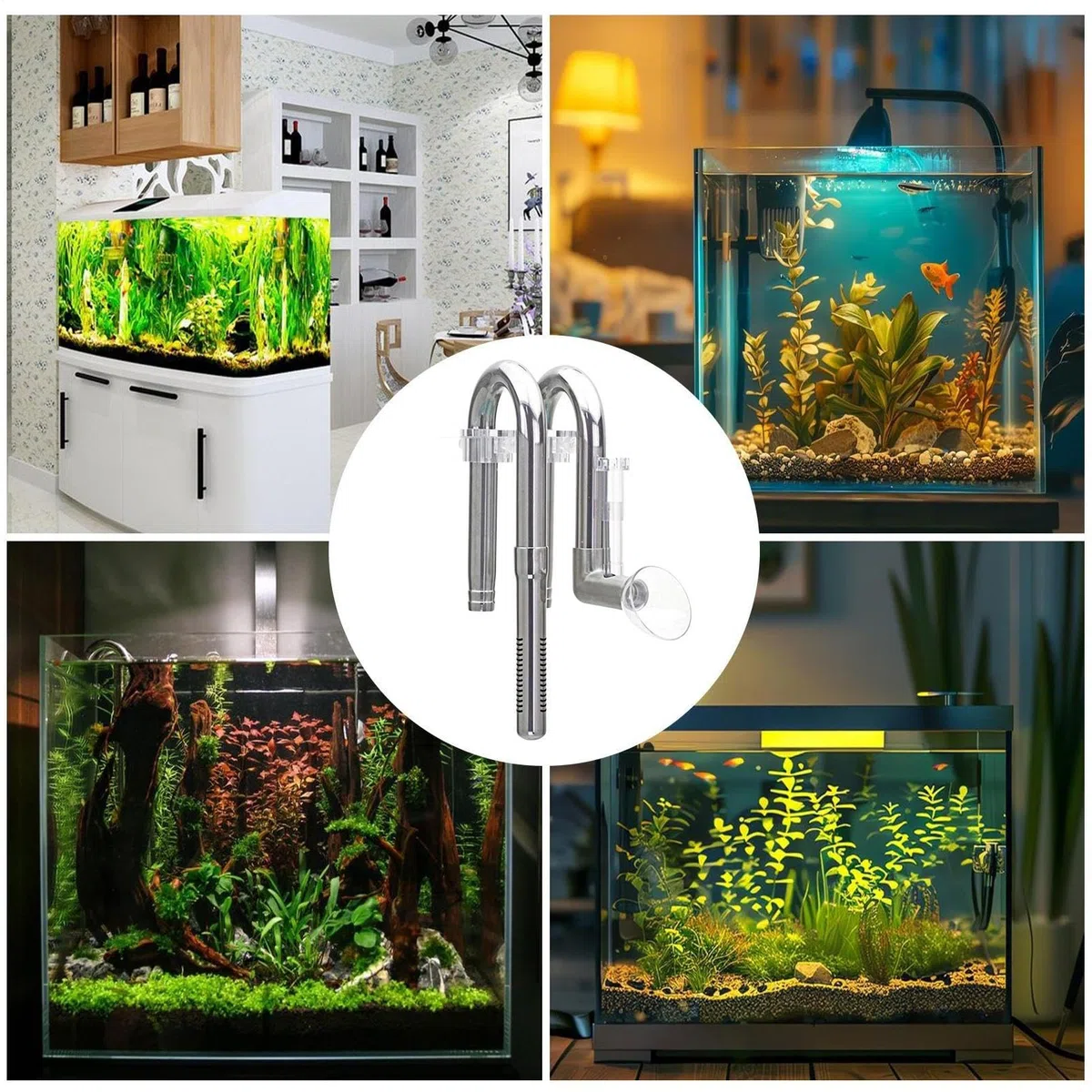Tubería Skimmer Acuario Tubos Ajustables Acero Inoxidable Alta Resistencia