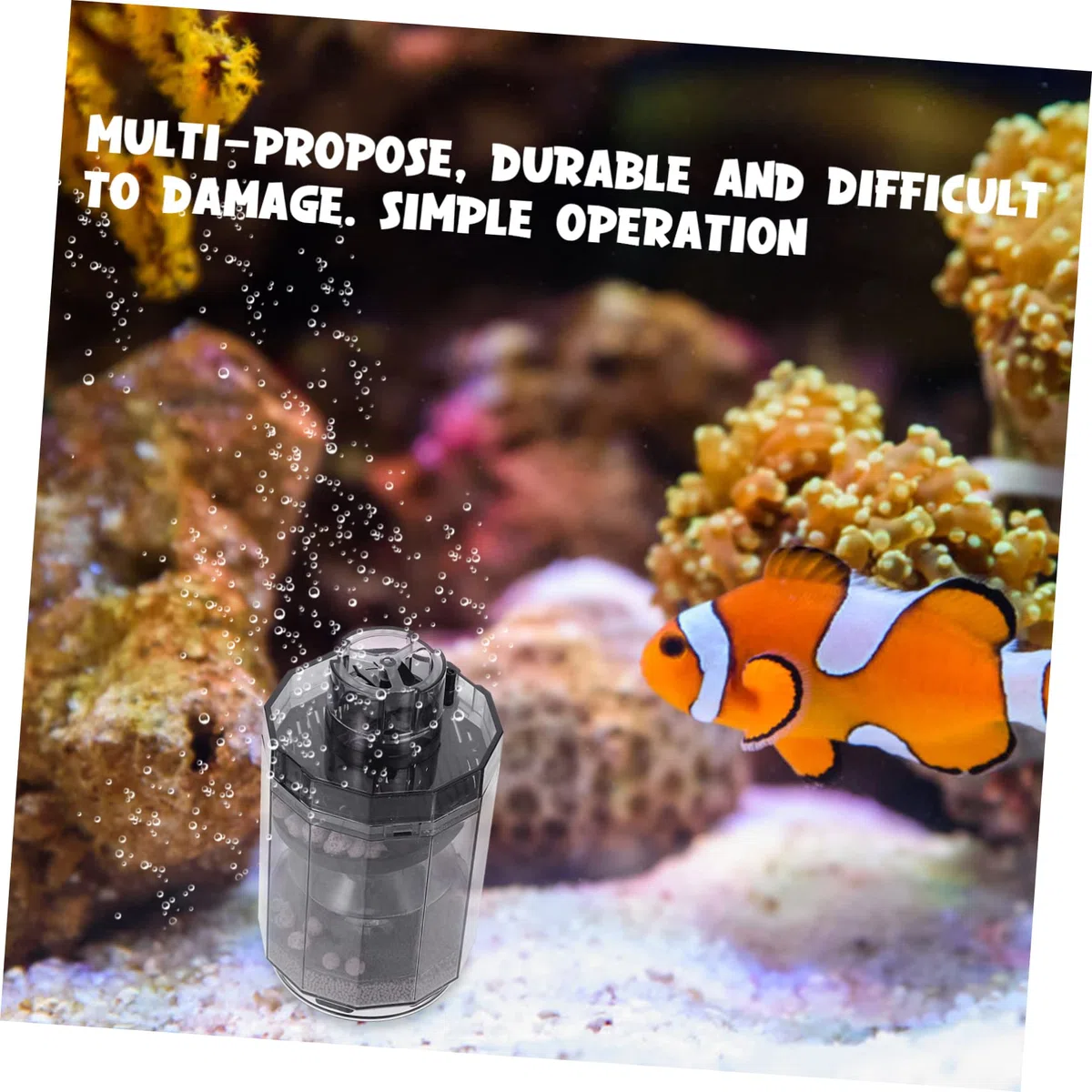 DOITOOL 4 Piezas Filtro de pecera limpiacristales Limpiador de Vasos Limpieza pecera Tanque Acuario con Bomba de Aire a bateria Accesorios para peceras Tubo de sifón Abdominales Light Grey