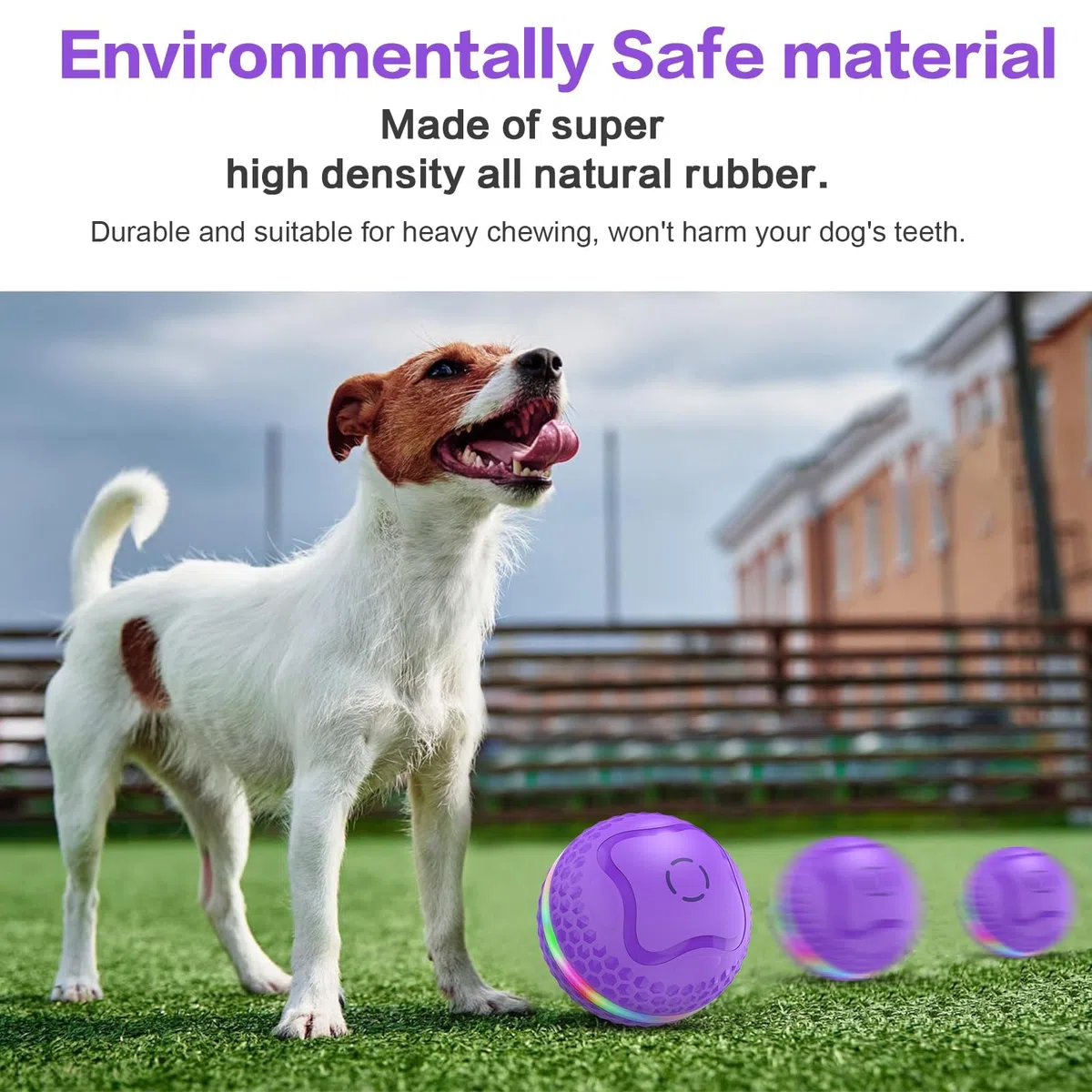 Pelota interactiva para perros, juguete rodante automático, bola animada para perros medianos/grandes para aliviar el aburrimiento, bolas de movimiento automático activadas con flash LED, recargable