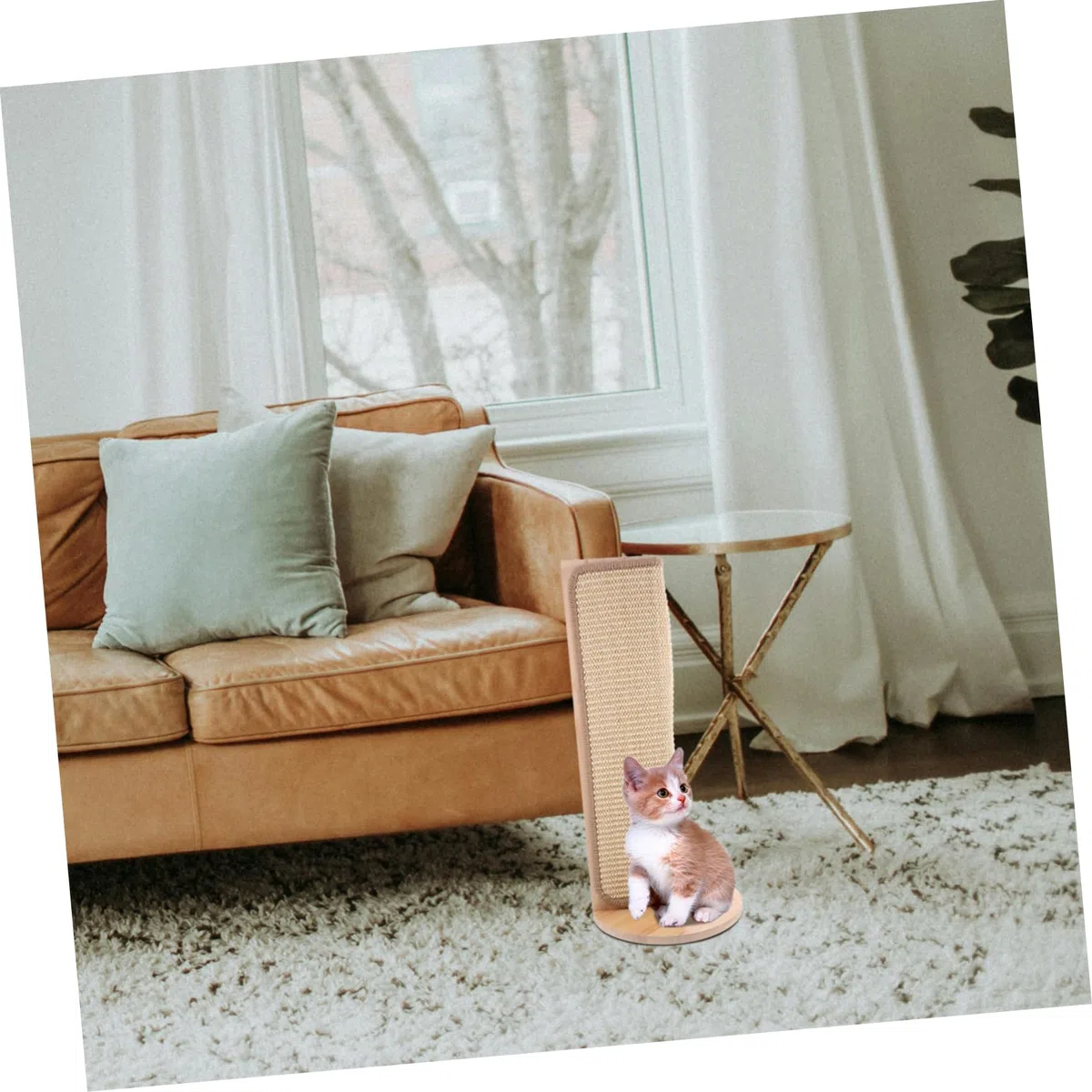 Abaodam Rascador Sofá de Sisal Natural para Protección de Muebles y Esquinas, Fácil de Instalar y Limpiar, Adecuado para Decoración del Hogar