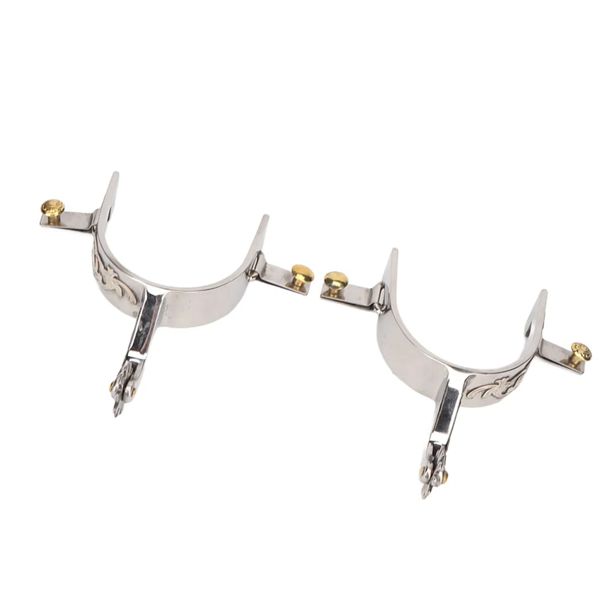 Espuelas de Vaquero de Acero Inoxidable con Engranaje Giratorio para Entusiastas de la Equitación, Juego de 2 Espuelas de Caballo para Equitación de Vaquero Occidental para Hombres