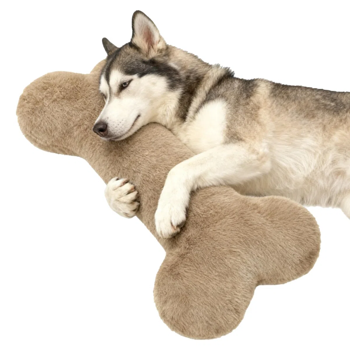 Juguete De Peluche Hueso para Perros Cojin Calmante para Cachorros De 70 Cm | Cojín Lanzable Para Cachorros Amantes de Mascotas Apartamento Oficina Dormitorio Siesta Juego Relajación