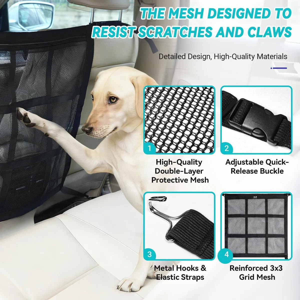 Rejilla para Perros para Coche para Fiat 500X