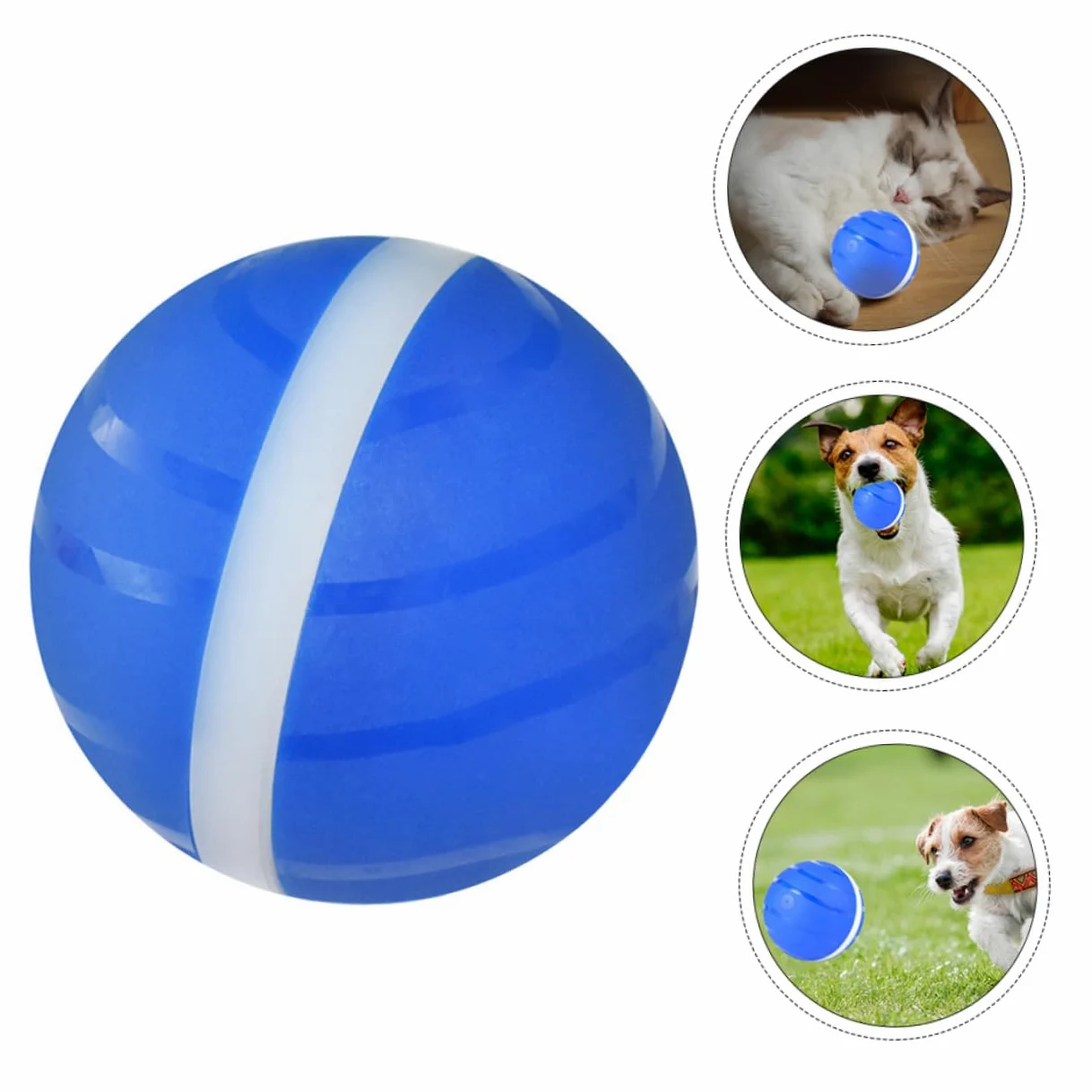 Toyvian Pelota De Juguete para Mascotas Pelota Rodante Interactiva Automática Juguete Inteligente para Gatos Balones Luminosas USB para Gatos