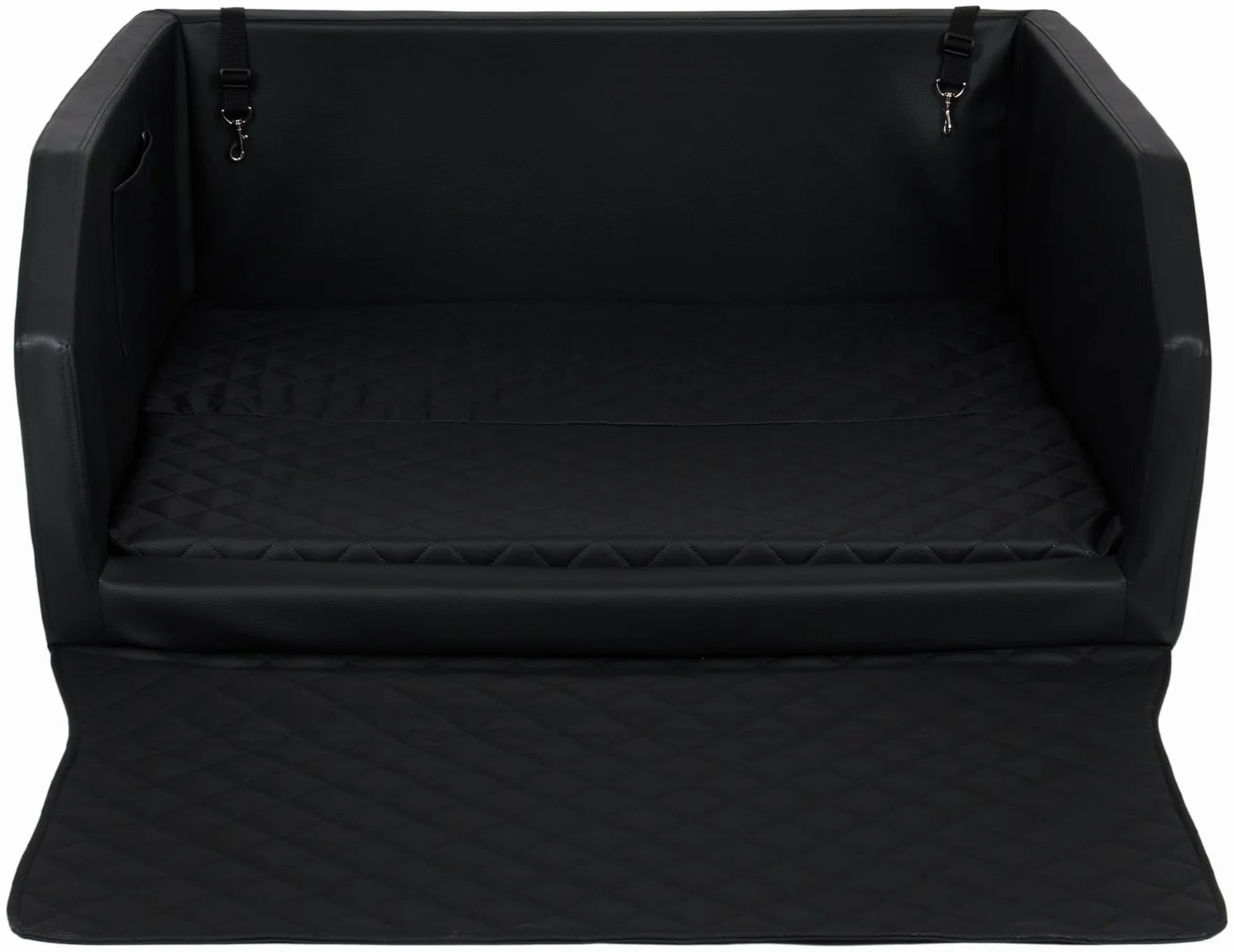Velinda Transportín Cama de Coche para Perros Maletero colchón 100x70 cm (Color: Negro)