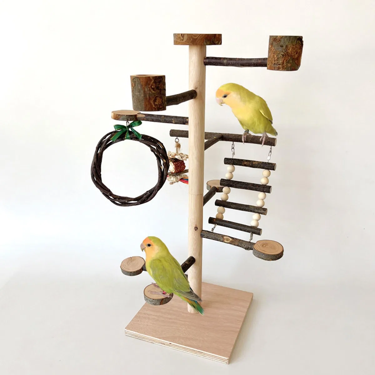 Posadero para Aves Juguetes para Jaulas de Aves | Percha De Ejercicio Y Juego Para Agapornis para Hogar Cotorras Cacatúas Agapornis y Periquitos