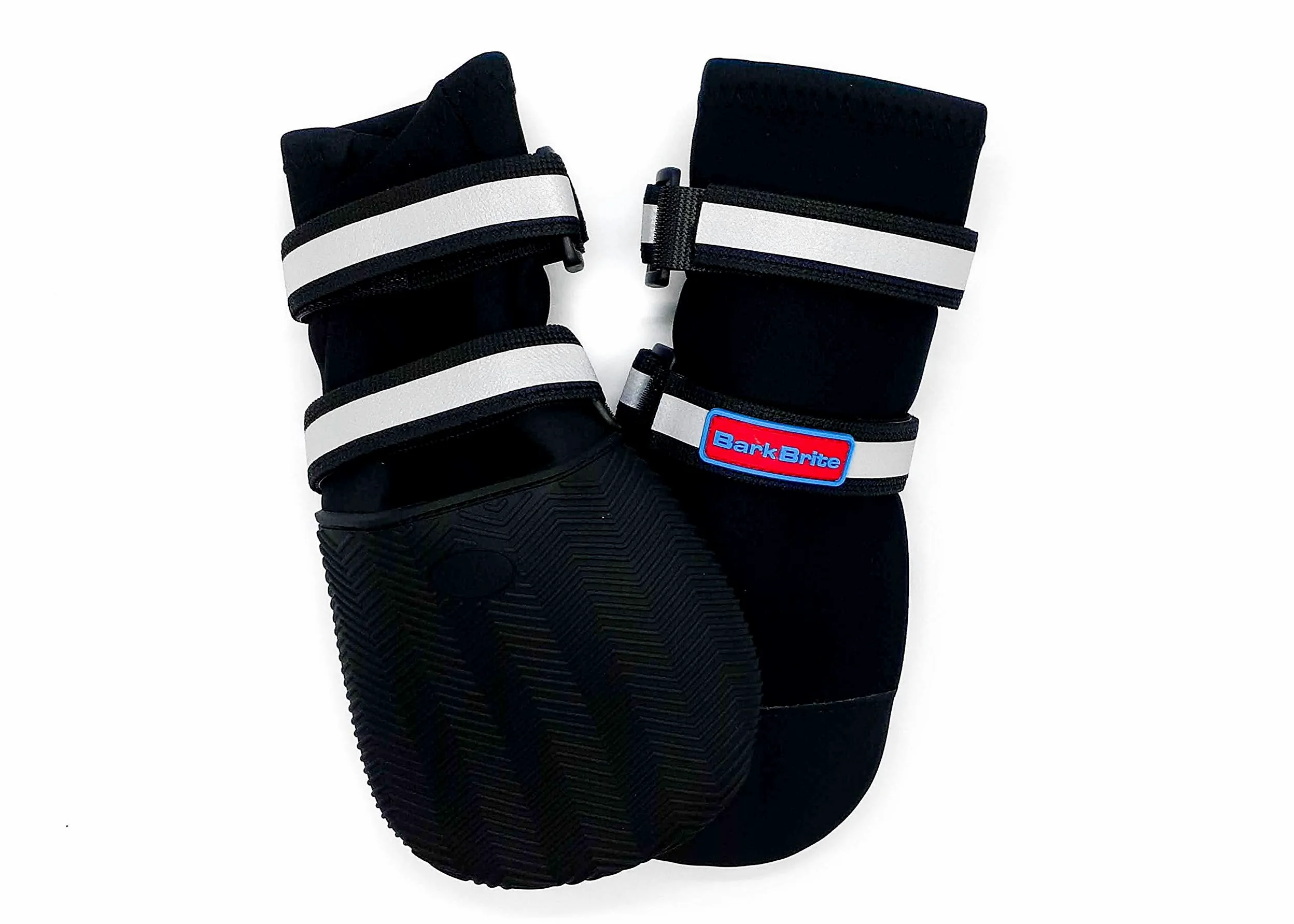 Bark Brite Todas Las Botas De Perro Protector De Neopreno Resistente A La Pata con Straps- Reflectante (XXL (4,5X4,5 In.))