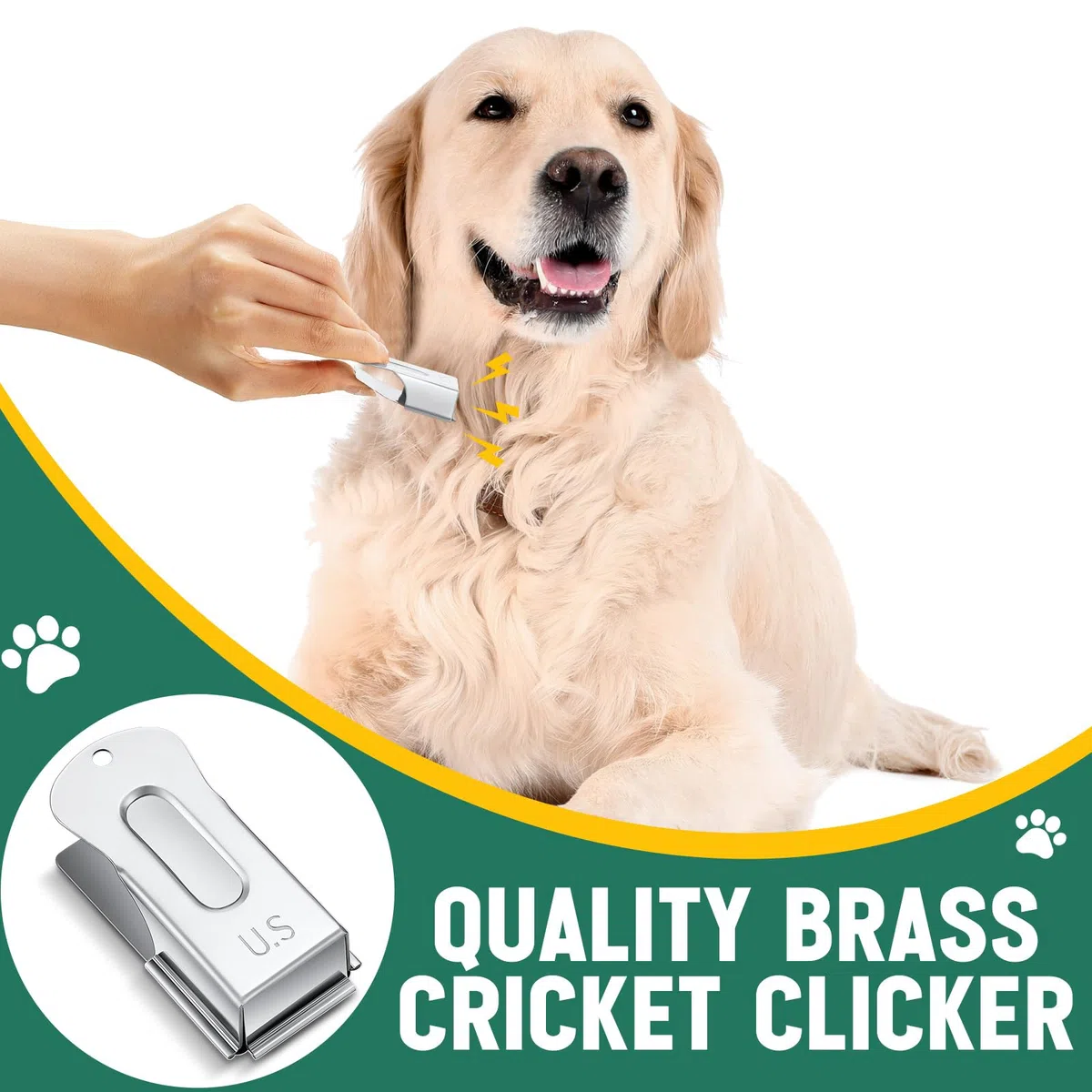 2 clicker de metal para entrenamiento de mascotas, para cachorros, gatos, entrenadores, dueños de mascotas, color plateado