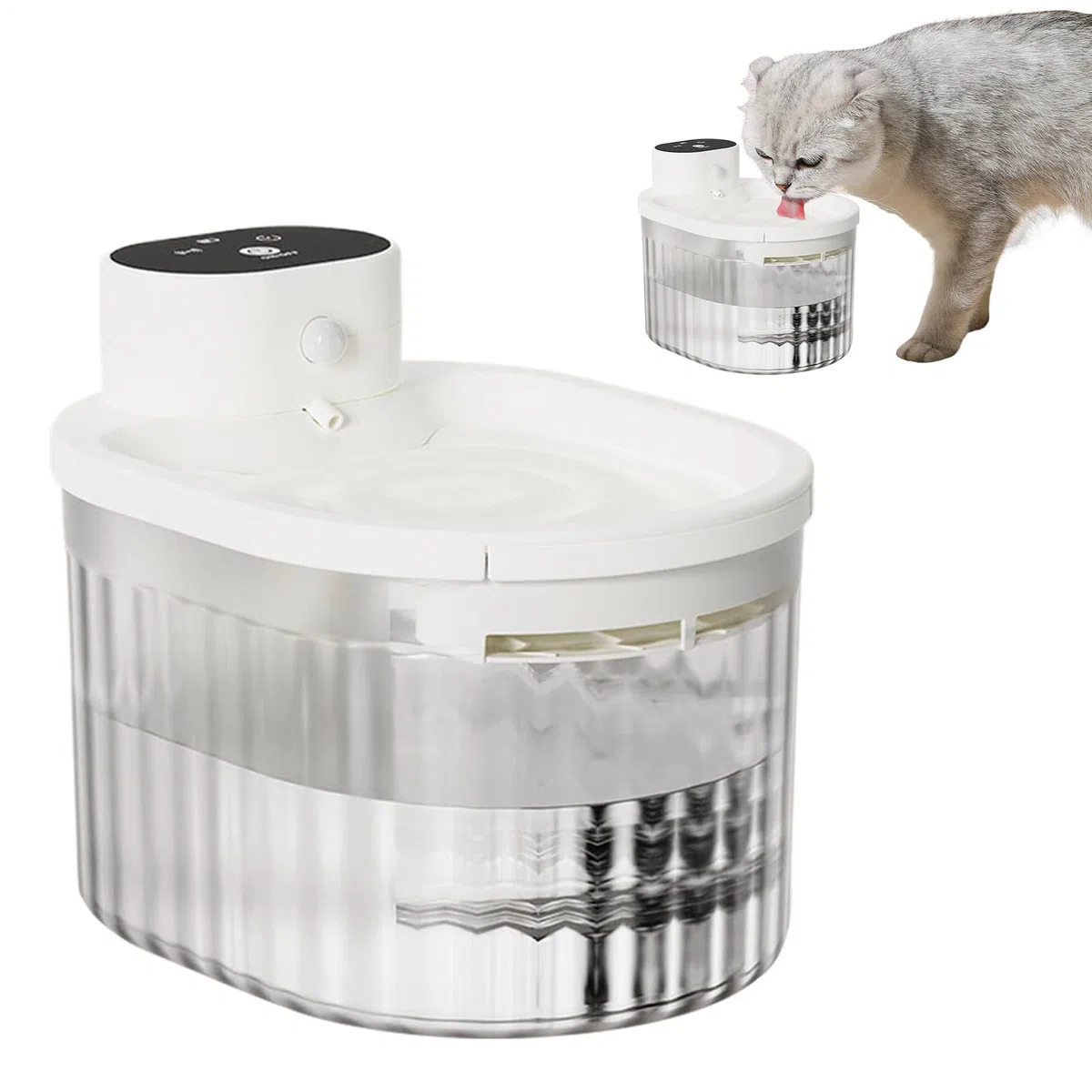 Fuente de Agua para Mascotas Bebedero Automático Silencioso Recargable 3L