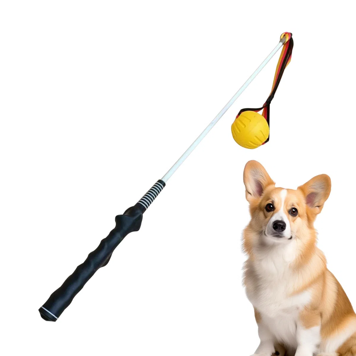 Bastón de coqueteo resistente para perros grandes | Palo de entrenamiento para cachorros interactivo, juguete de tira y afloja para mascotas para jardín trasero