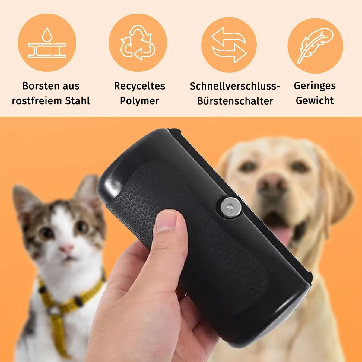 Para Groomify Pet Care Brush, Para Groomify Mr Waggy Tails Brush, Cepillo Deshedding para Perros y Gatos, Cepillo para Eliminar Pelo, Peine para Mascotas, Herramienta de Grooming para Mascotas