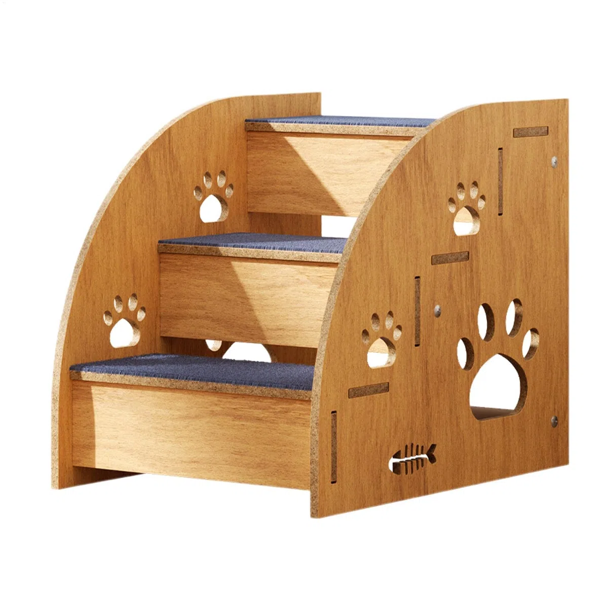 Escaleras de cama para perros – Escaleras para gatos interiores, escaleras antideslizantes de madera para mascotas | Escalones de cama alta para mascotas pequeñas, medianas y grandes, escalones