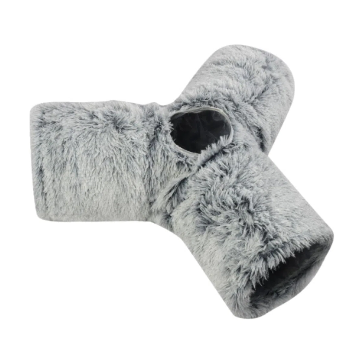 de Peluche para Gatos, Juguete para Mascotas, Práctico Y Portátil, 3 Vías, Túneles para Gatitos de Interior para Sala de Estar, Dormitorio, Casa, Gris