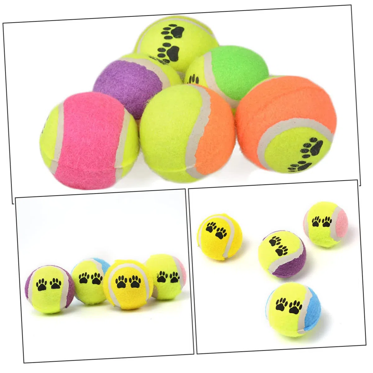 BESPORTBLE 16piezas Balones De Entrenamiento para Perros Juguetes para Cachorros De Tenis para Mascotas Juguetes Divertidos para Ejercicio y Entrenamiento