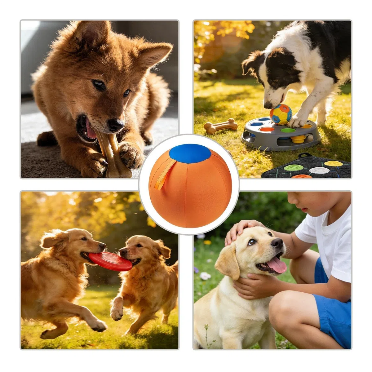 Pelota para perros, juguete inflable gigante resistente al desgarro, de 45 cm, para jugar al aire libre e interior, cachorros, ejercicio, enriquecimiento