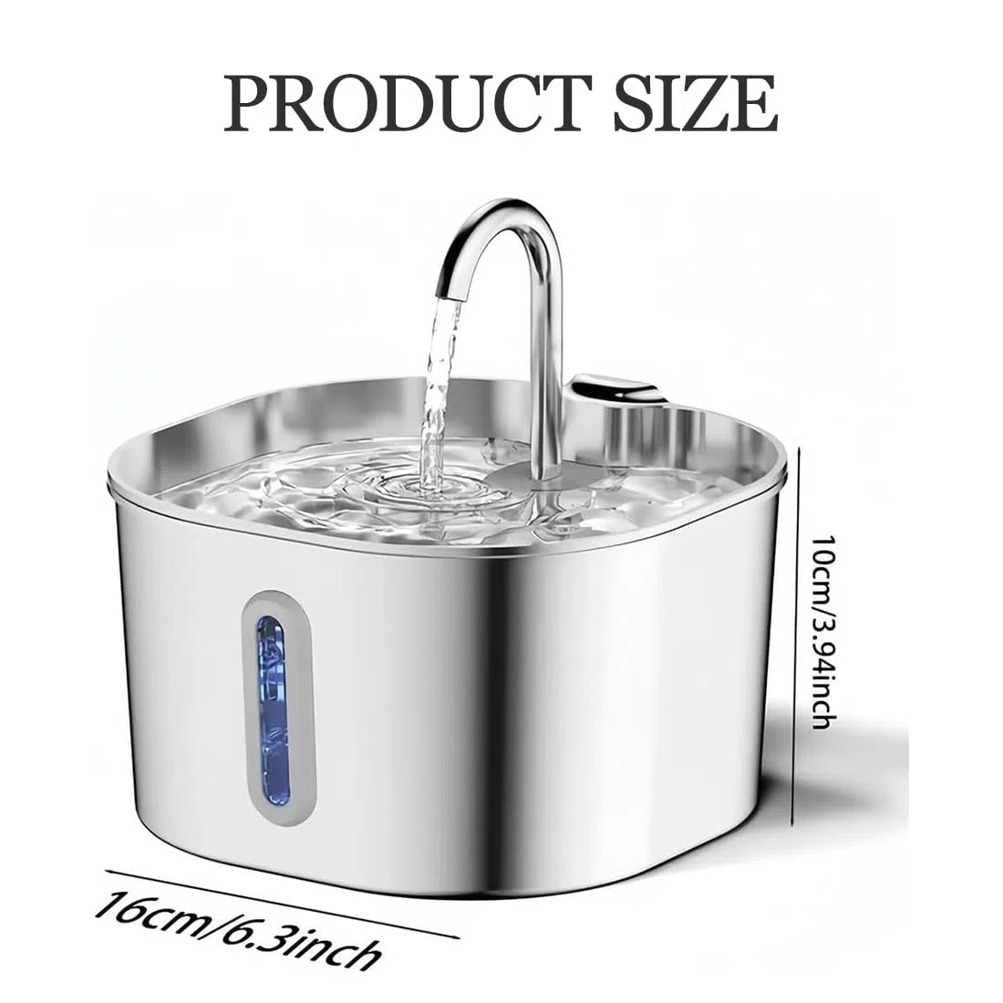 La Fuente para Perros, Fuente De Agua para Perros De Acero Inoxidable con Nivel De Agua Visible,Sistema De Filtración Triple Y Bomba Ultra Silenciosa para Perros Y Gatos (4 Filter Kit)
