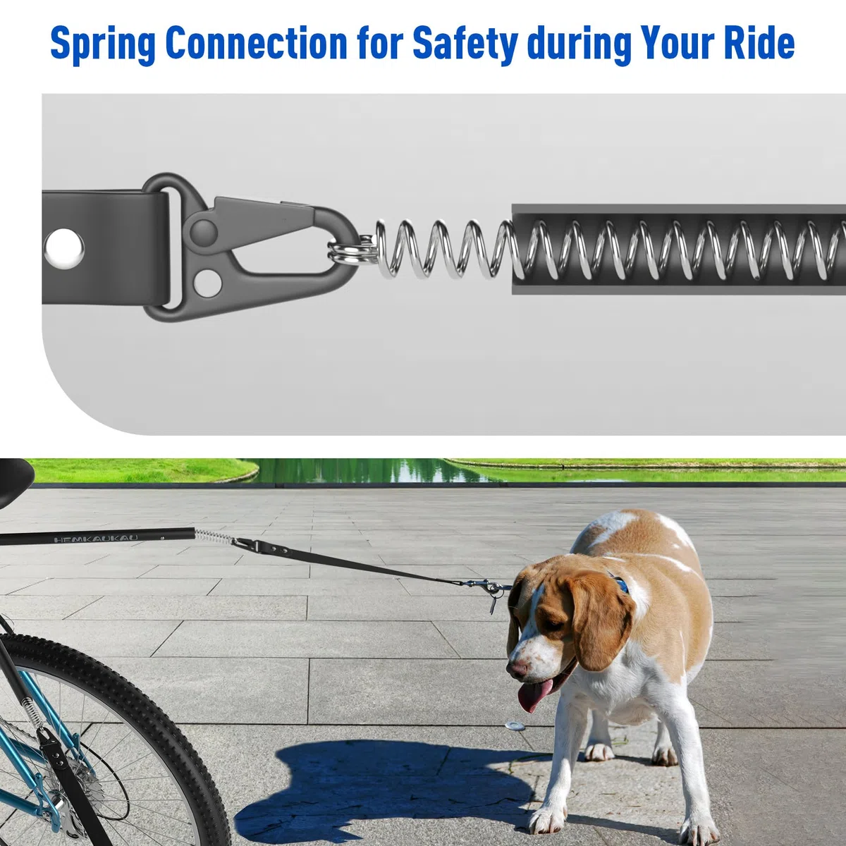 Correa giratoria para Bicicleta de Perro para 2 Perros, Flexible de liberación rápida, Accesorio de Bicicleta Manos Libres, Correas para Ciclismo Seguro, Caminar, Padres de Mascotas Activos