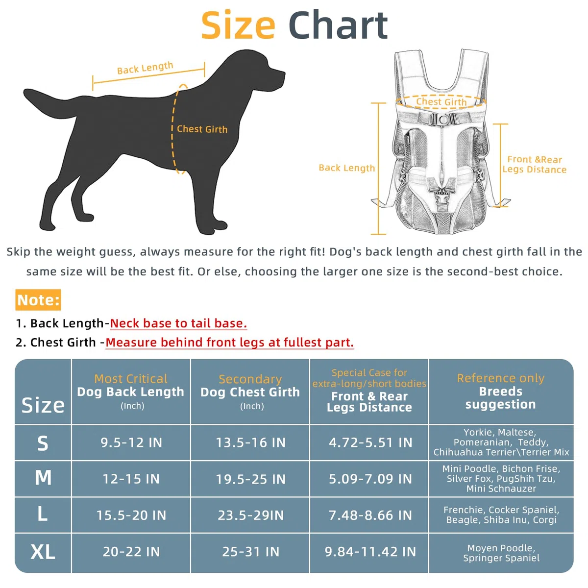 Mochila transportadora para perros, ajustable para mascotas, bolsa de viaje para cachorros, patas hacia fuera, fácil de ajustar para viajes, senderismo, camping, para perros pequeños y medianos,