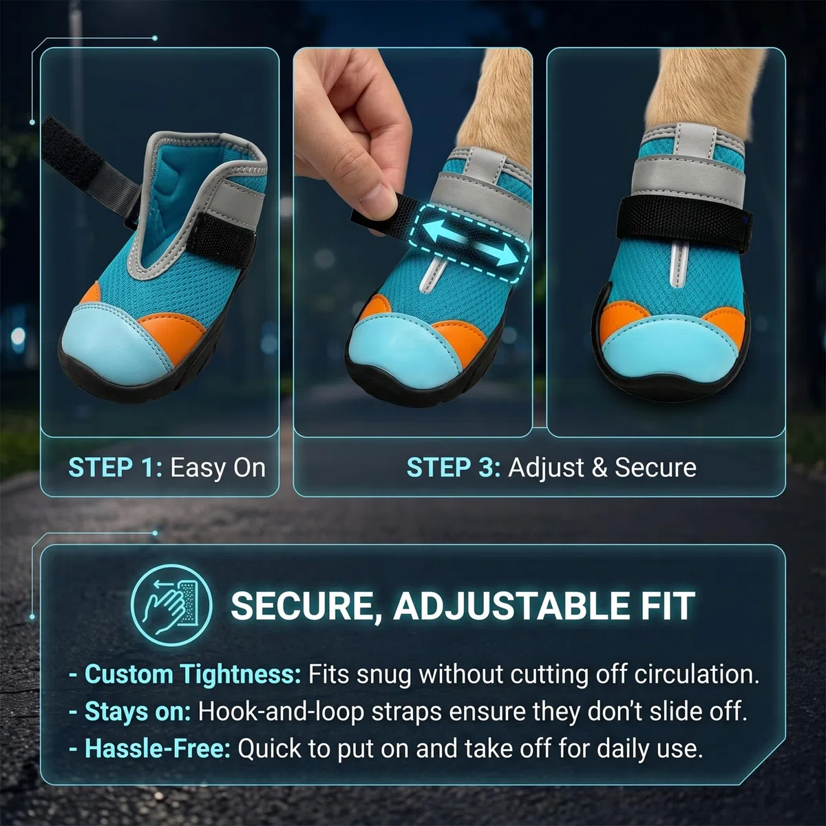 Light Up Shoes For Dogs,Breathable Mesh Non-Slip Dog Boots & Paw Protector