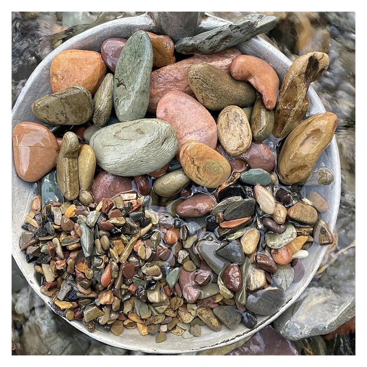 Fondo de Tanque de Peces de 100/200/500g, Piedra de Arena, Paisaje for Acuario, Corriente nativa, Piedra de Arena Natural, Accesorios de decoración DIY for jardín(4-18mm,500g)