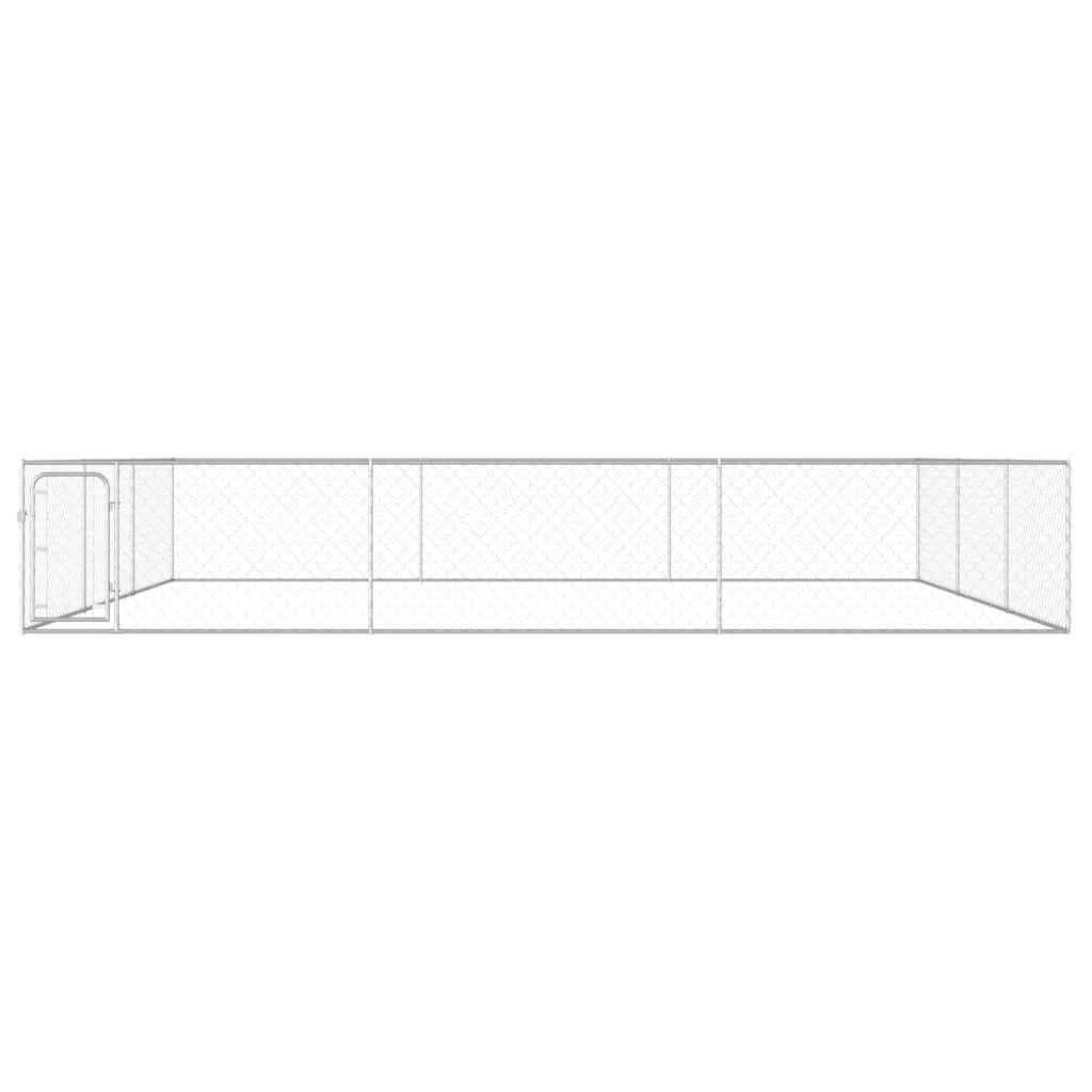 Perrera para perros de acero galvanizado de 6 x 6 x 1 m con malla de alambre, puerta batiente, resistente a la intemperie y segura para cachorros, perros, jardín, patio, camping e interior