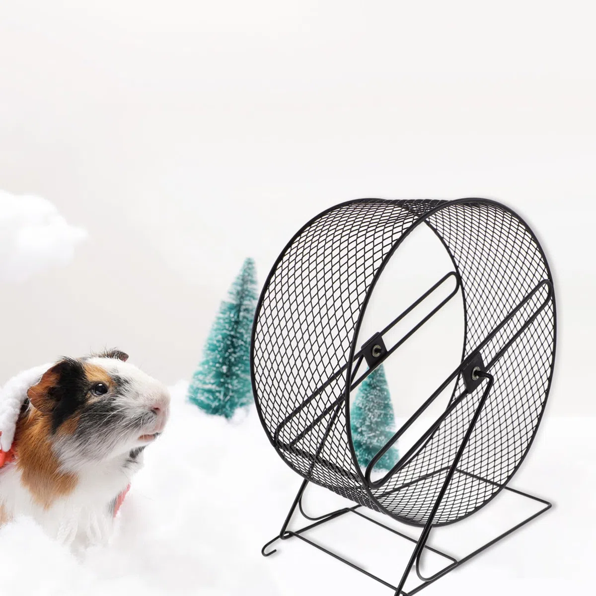ULTECHNOVO Rueda de Hámster Ejercicio de Hierro Silenciosa y Material Resistente para Pequeños Roedores y Ardillas para Mascotas en Movimiento