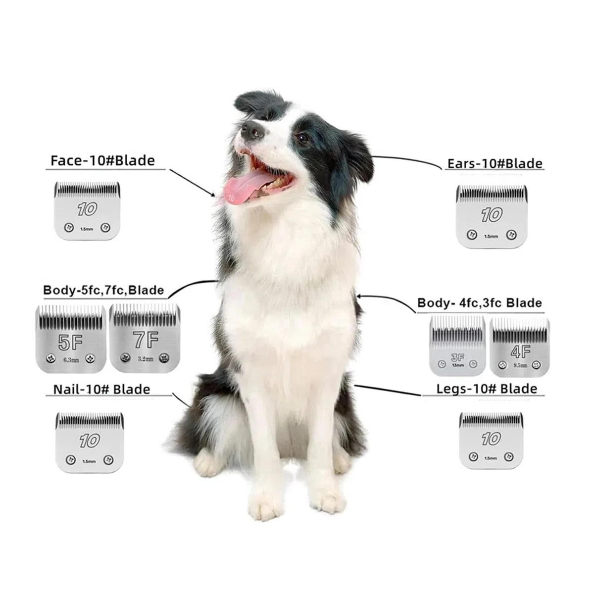 Cuchilla Cortapelos Desmontable For Peluquería Canina, Compatible Con Oster,A5, Animales, Longitud De Corte 0,5mm,1/50 Pulgadas, Fácil De Desmontar NO 30(4pcs)