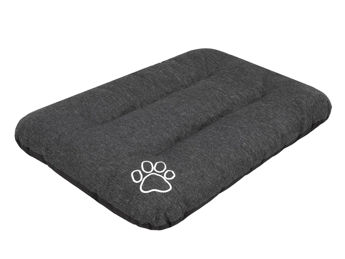 Cama para perros, sofá para perros, cojín para perros, sofá, colchón, cama, cama para animales, suave, cojín R3, 115 x 80 cm, color negro con piedras ecológicas
