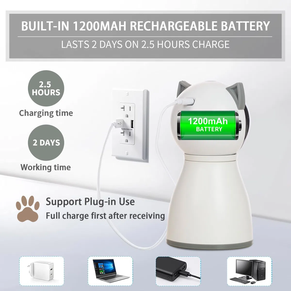YVE LIFE Juguetes para Gatos, 4ª Generación Verdadera Trayectoria Aleatoria, Juguete Láser Automático Recargable Activado por Movimiento, Juguetes Interactivos para Gatos/Gatitos/Perros en Interiores