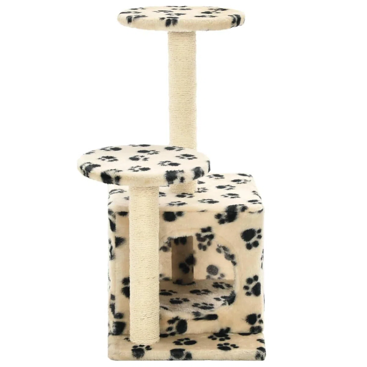 ShGaxin Rascador para Gatos con Poste de sisal, Arbol para Gatos, Gatos Accesorios, Arranhador para Gatos, Arbol Rascador Gatos, 60 cm Huellas Beige