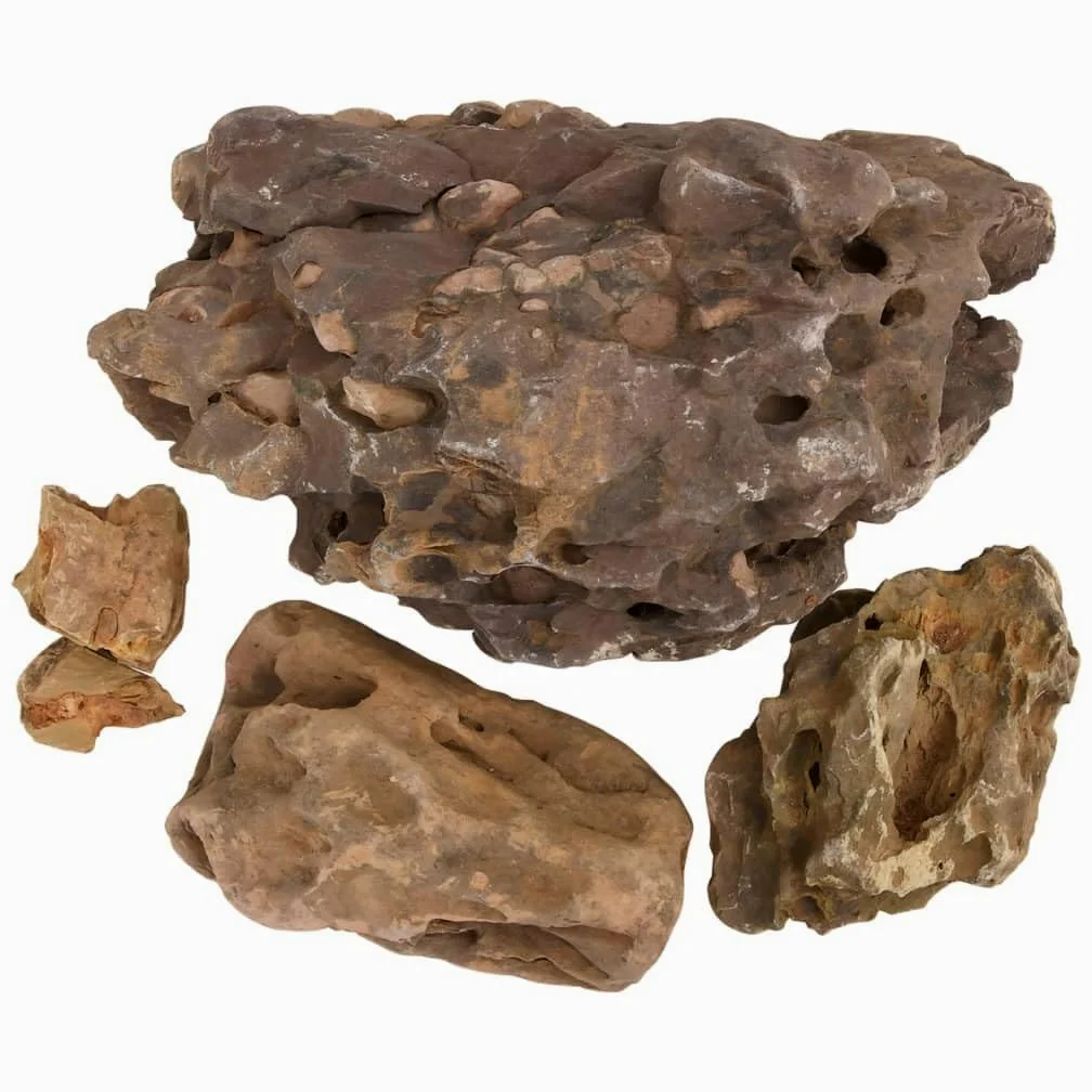 Piedras de dragón para acuario, decoración gris, 25 kg, 10-40 cm, rocas con cuevas y escondites, ideal para aquascaping, cuencas de agua dulce, camarones, peces y decoración de terrarios