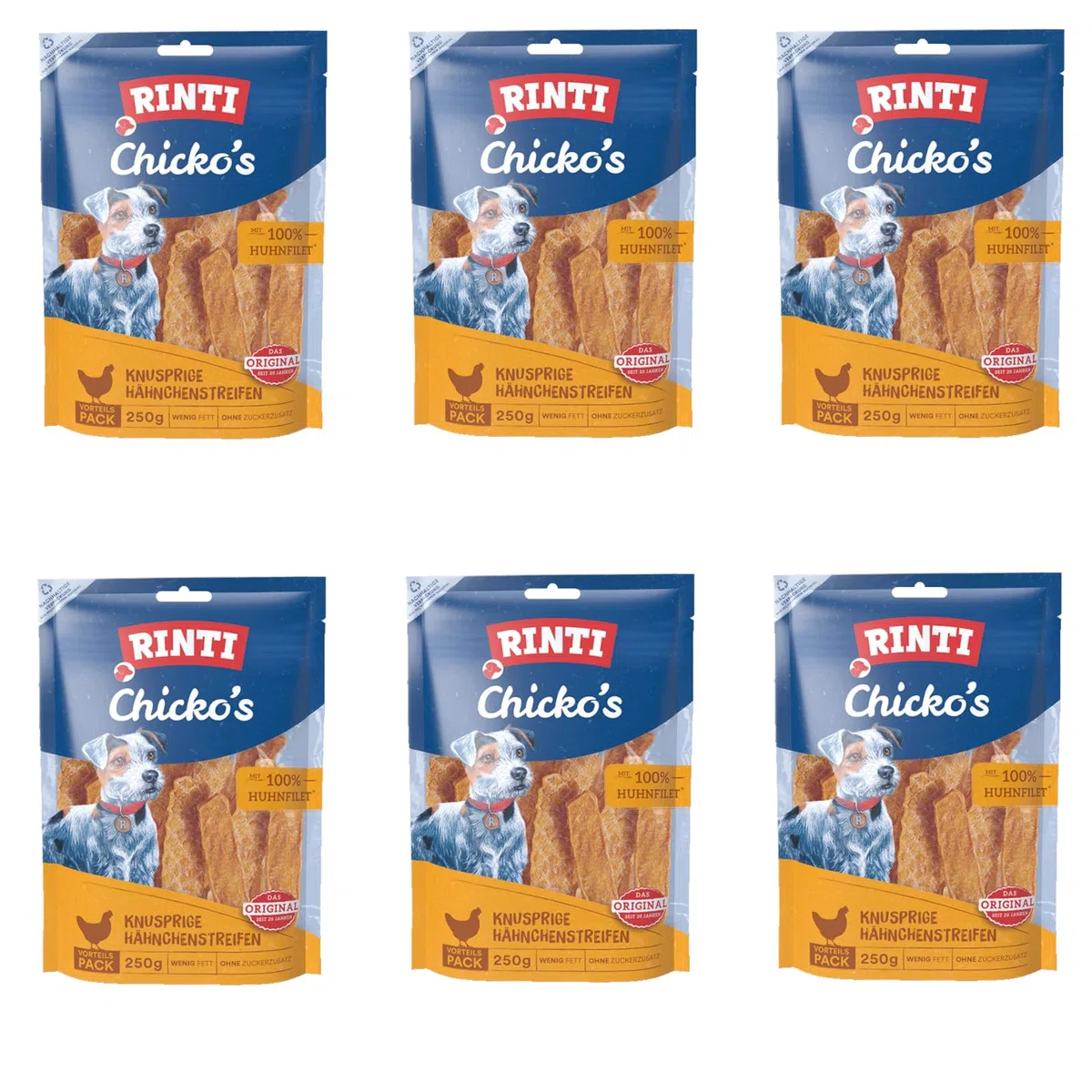 RINTI Extra Chicko - Snack, Comida para Perros (6 x 250 g)